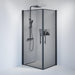 Brusehjørne Firkantet, Tonet Glas, Sort Profil - HomeTomato - 36-801-02-56-00 - 8595677120608