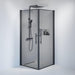 Brusehjørne Firkantet, Tonet Glas, Sort Profil - HomeTomato - 36-909-02-56-00 - 8595677120998