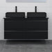 Copenhagen Badmøbelsæt M. Ljørdal Vask, Mat Sort - HomeTomato - Copenhagen 120 sort-sort - 2x60 - dobbelt vask -