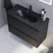 Copenhagen Slimline Badmøbelsæt M. Risinge Vask, Mat Sort - HomeTomato - 74-060-73-02-30 - 8595677142556