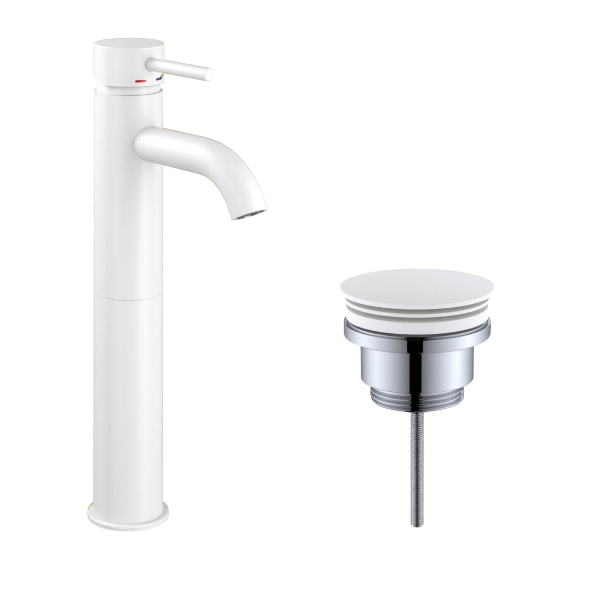 Dragør Højt Håndvaskarmatur + Bundventil Rødby - HomeTomato - 48-005-00-01-30 -