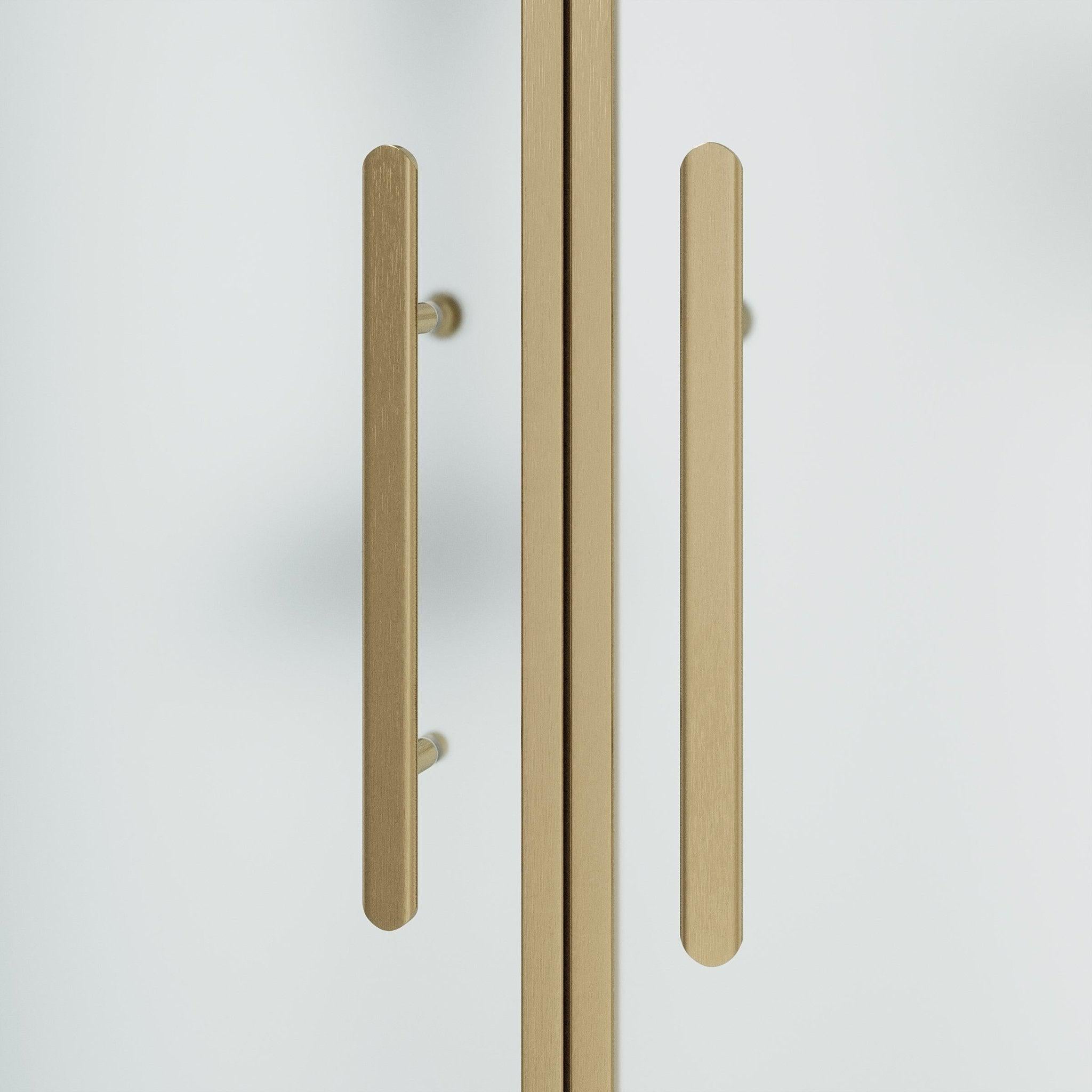 Fjäll Brusehjørne, Buet, Bronze Profil, Frostet Glas - HomeTomato - 35-901-70-55-00 - 8595677155242