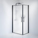 Fjäll Brusehjørne, Firkantet, Sort Profil, Frostet Glas - HomeTomato - 36-701-02-55-00 - 8595677120202