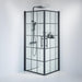 Fjäll Brusehjørne, Firkantet, Sort Profil, Klar Glas med Sprosser - HomeTomato - 36-809-02-49-01 -