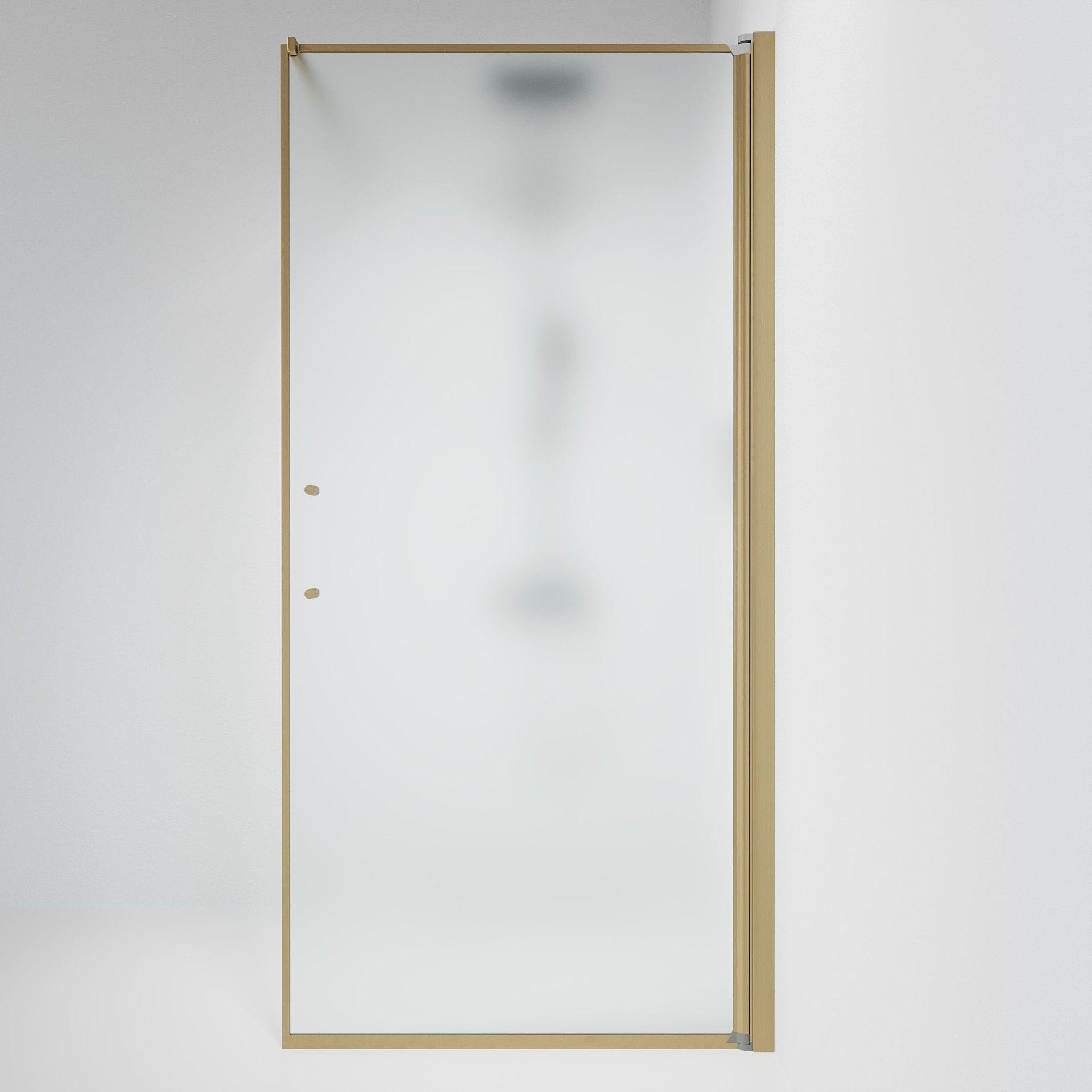 Fjäll Brusevæg, Bronze Profil, Frostet Glas - HomeTomato - 39-100-70-55-00 - 8595677155617