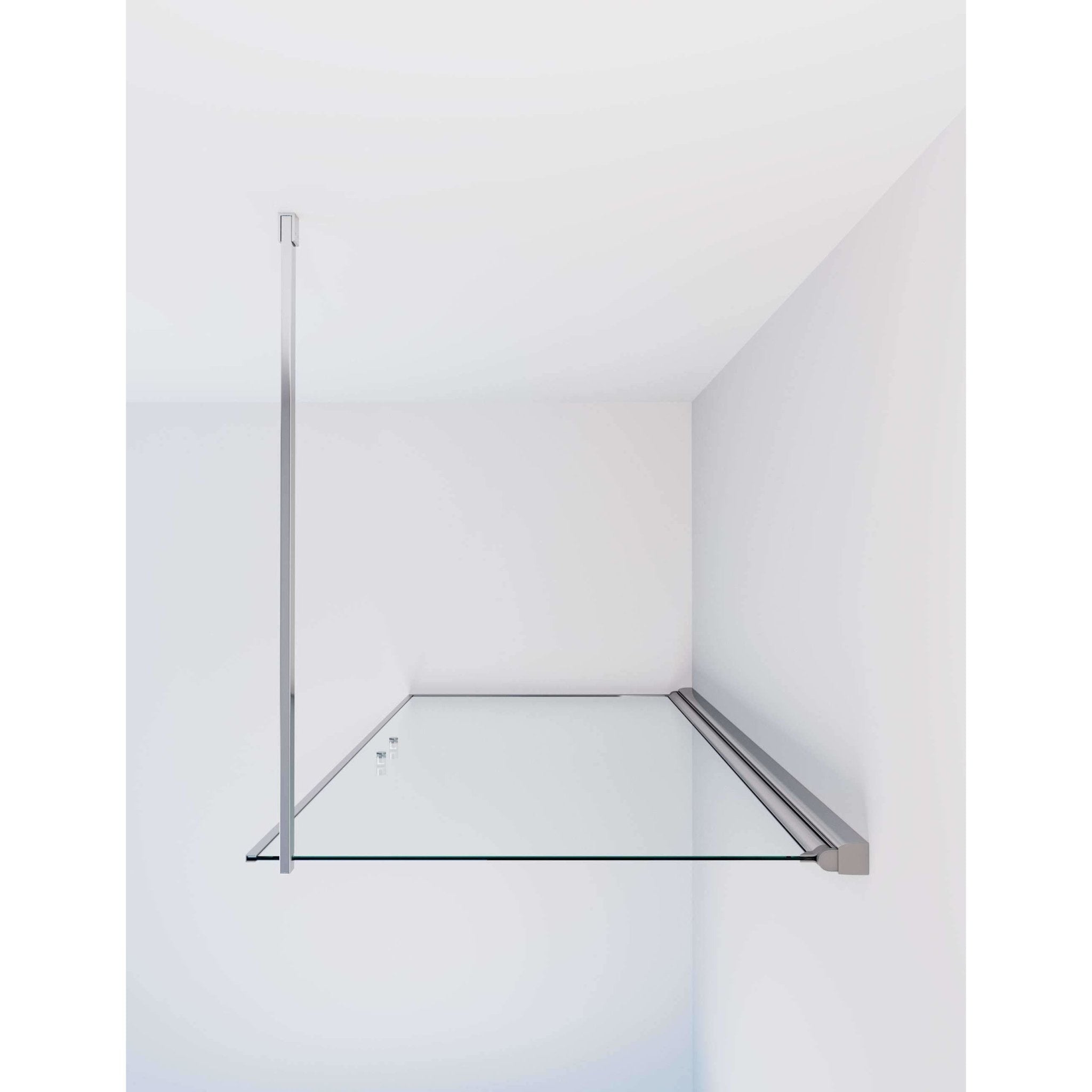Fjäll Brusevæg, Krom Profil, Klar Glas - HomeTomato - 39-080-60-50-00 - 8595677121537