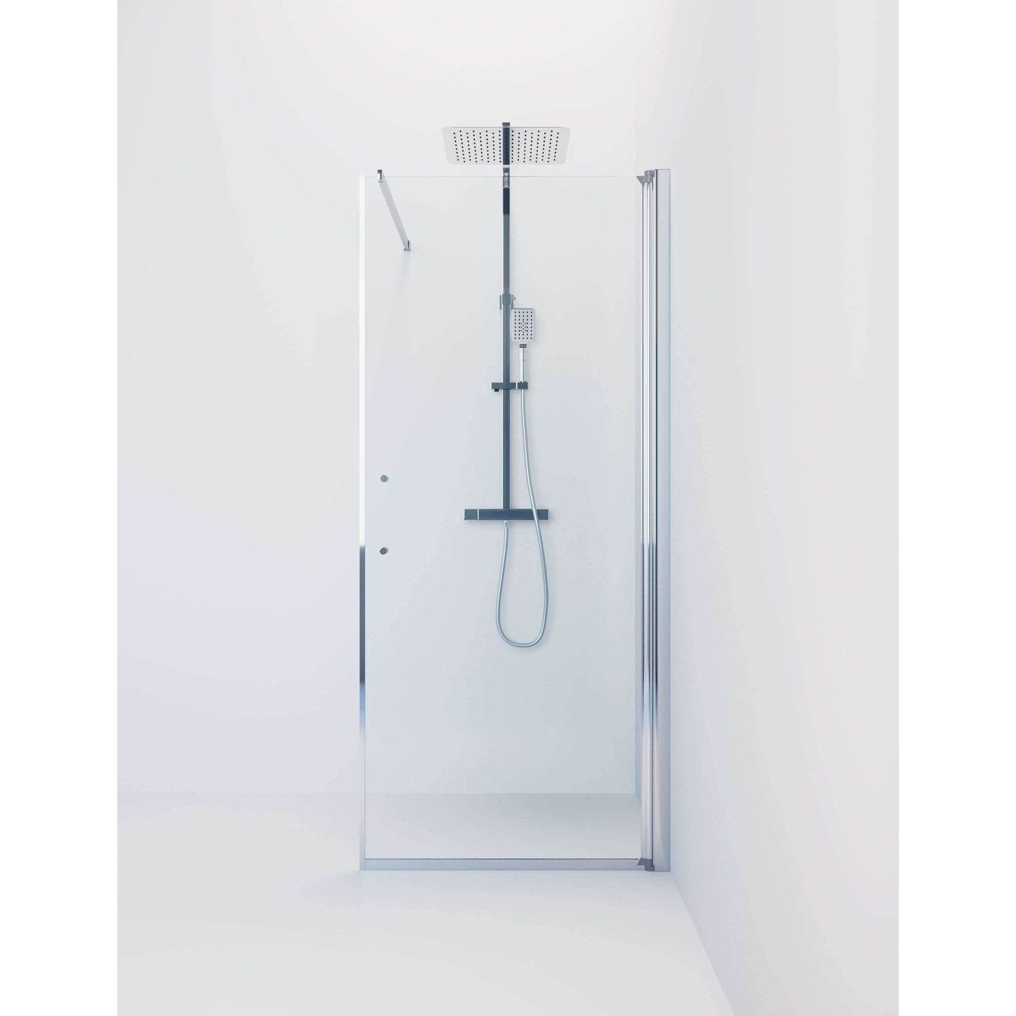 Fjäll Brusevæg, Krom Profil, Klar Glas - HomeTomato - 39-080-60-50-00 - 8595677121537