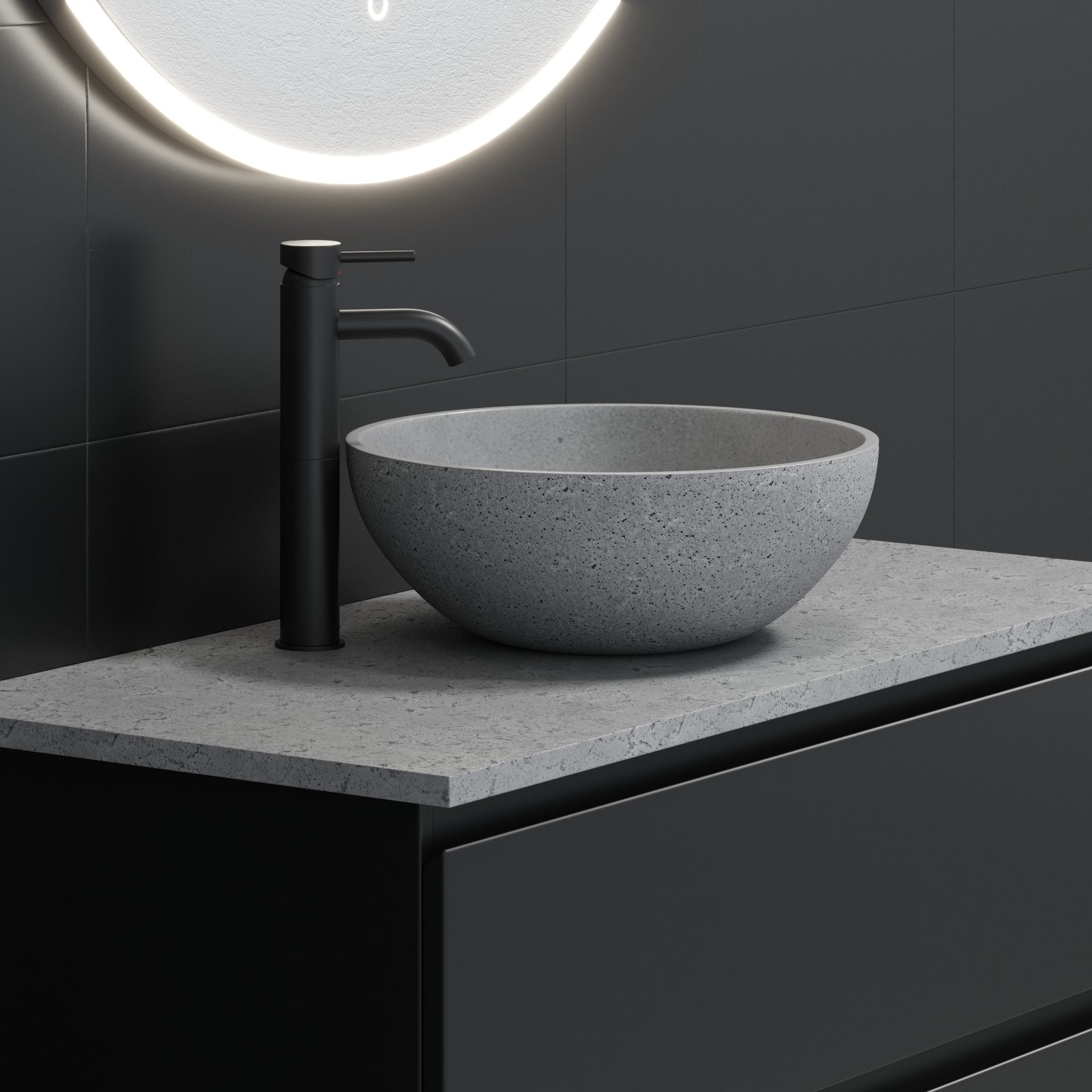 Fritstående Beton Håndvask Bergen - HomeTomato - 06-039-19-23-00 - 8595677136166