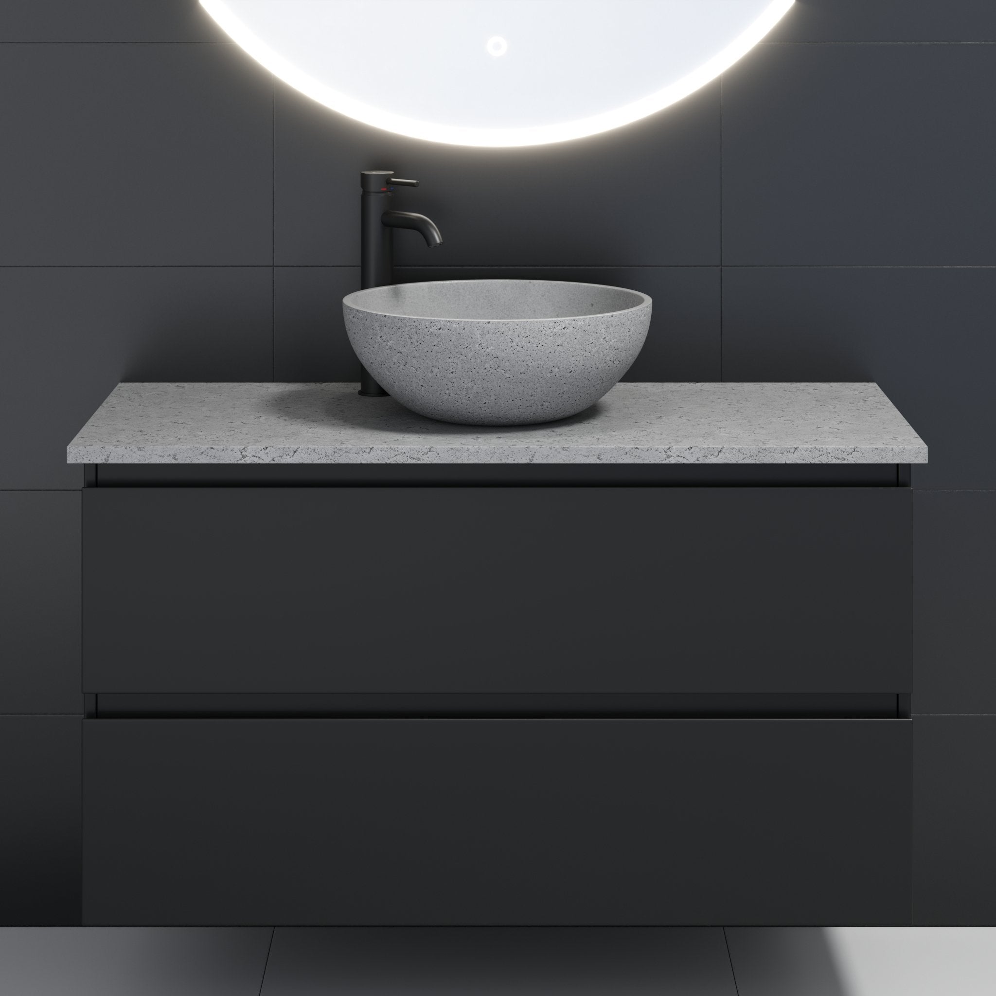 Fritstående Beton Håndvask Bergen - HomeTomato - 06-039-19-23-00 - 8595677136166