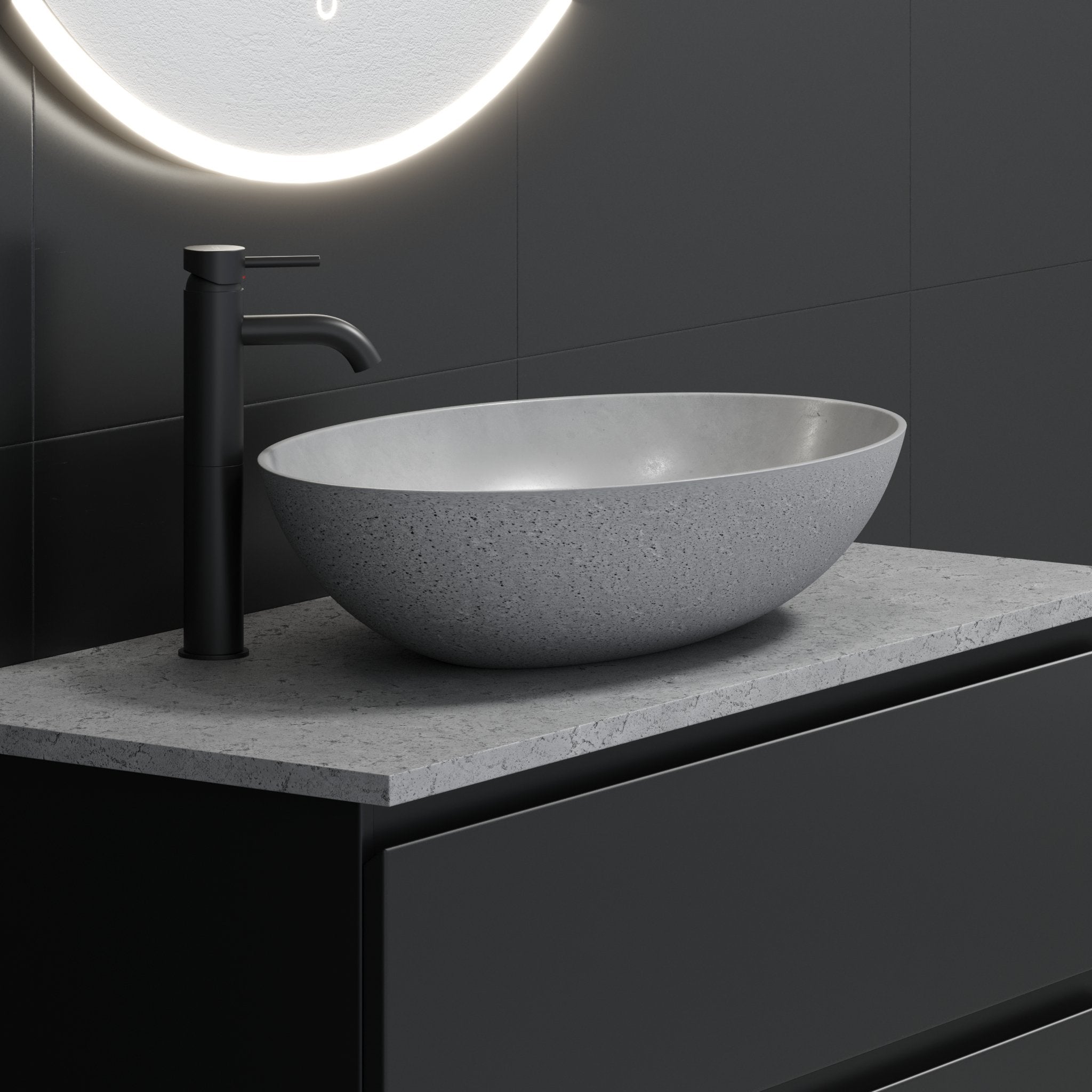 Fritstående Beton Håndvask Olsborg - HomeTomato - 06-060-19-23-00 - 8595677136173