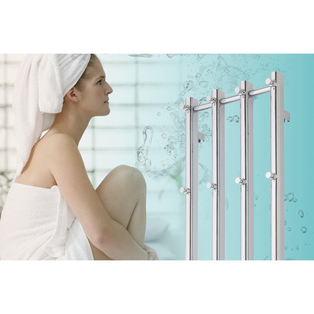 Håndklædetørrer Til El og Fjern- / Centralvarme VINO 3 lodret - HomeTomato - 1017 - 5704263510058