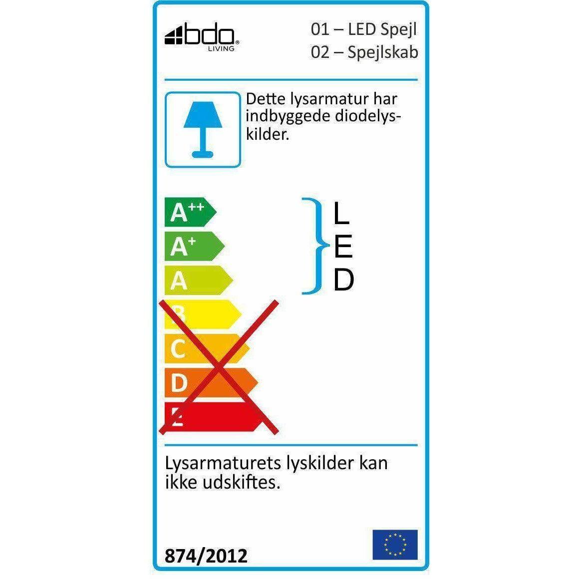 LED Spejlskab Nordfeld Classic, 60-90 cm - Hometomato.com