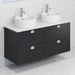 New York Badmøbelsæt M. Vikedal Vask, Sæt 2 - HomeTomato - New York Retro 120-2 sort-krom dobb - 8594175641530+8594175645767+8594175640779+8594175646092+8594175643039
