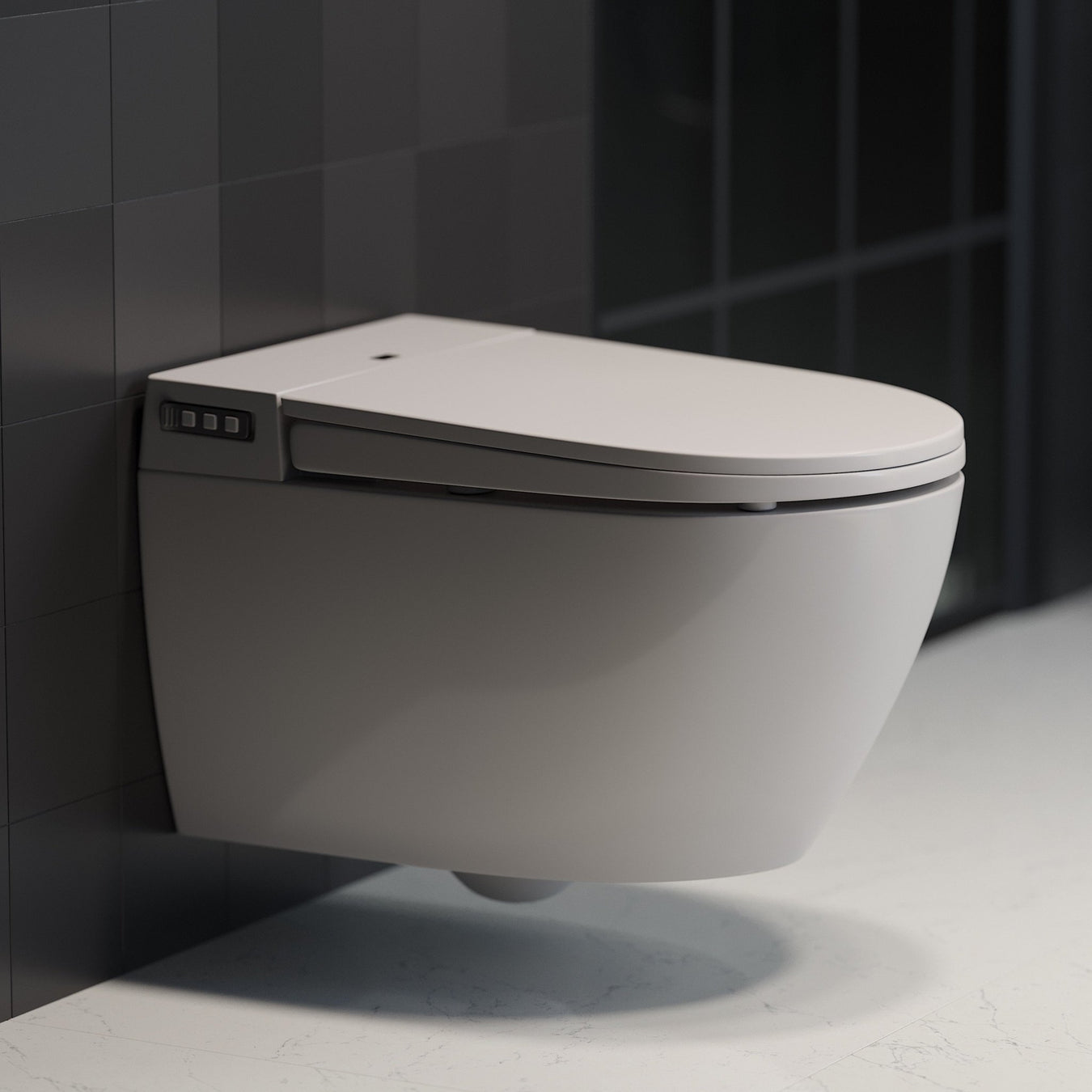 Væghængt Fjæll duschtoilet inkl. soft-close toiletsæde, uden skyllekant, 5 års garanti - HomeTomato - 21-040-02-11-07 - 8595677141849