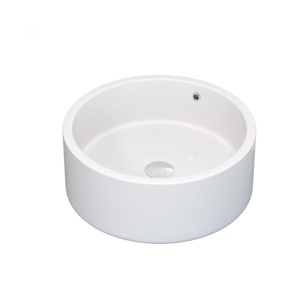 vask - 41 cm, hvid porcelæn, Rundkilde - HomeTomato - 06-041-53-11-00 - 8595677102949