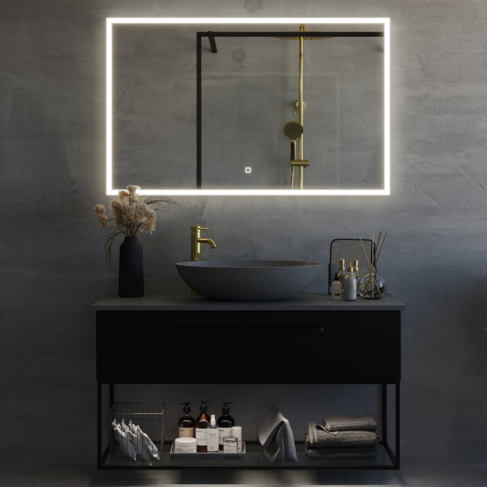 Vienna Compact Badmøbelsæt M. Olsborg Vask, Mat Sort - HomeTomato - 85-120-16-02-30 - 8595677154078