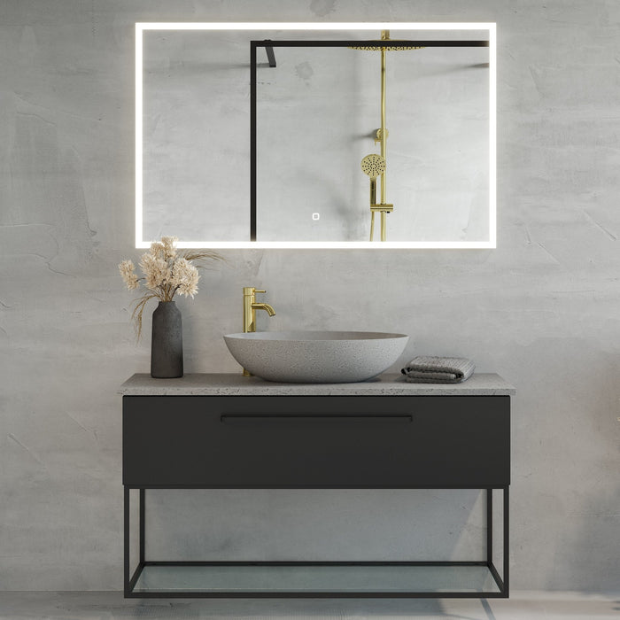 Vienna Compact Badmøbelsæt M. Olsborg Vask, Mat Sort - HomeTomato - 85-120-16-02-30 - 8595677154078